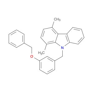 9H-Carbazole, 1,4-dimethyl-9-[[3-(phenylmethoxy)phenyl]methyl]-