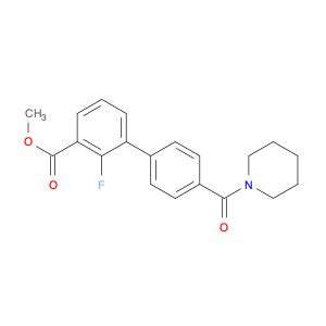 [1,1'-Biphenyl]-3-carboxylic acid, 2-fluoro-4'-(1-piperidinylcarbonyl)-, methyl ester