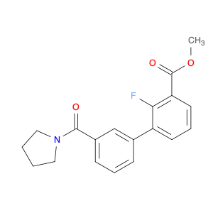 [1,1'-Biphenyl]-3-carboxylic acid, 2-fluoro-3'-(1-pyrrolidinylcarbonyl)-, methyl ester