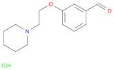 Benzaldehyde, 3-[2-(1-piperidinyl)ethoxy]-, hydrochloride (1:1)