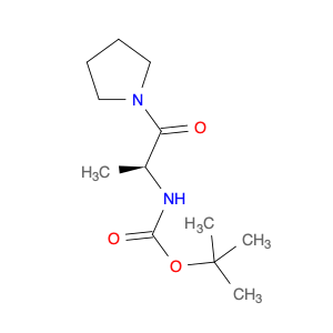 Carbamic acid, N-[(1S)-1-methyl-2-oxo-2-(1-pyrrolidinyl)ethyl]-, 1,1-dimethylethyl ester