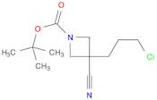 1-Azetidinecarboxylic acid, 3-(3-chloropropyl)-3-cyano-, 1,1-dimethylethyl ester