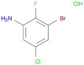 Benzenamine, 3-bromo-5-chloro-2-fluoro-, hydrochloride (1:1)