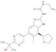 Urea, N-ethyl-N'-[6-fluoro-5-[2-(1-hydroxy-1-methylethyl)-5-pyrimidinyl]-7-[(2R)-tetrahydro-2-fura…