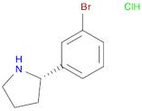 Pyrrolidine, 2-(3-bromophenyl)-, hydrochloride (1:1), (2S)-