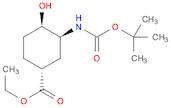 Cyclohexanecarboxylic acid, 3-[[(1,1-dimethylethoxy)carbonyl]amino]-4-hydroxy-, ethyl ester, (1R,3…