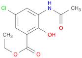 Benzoic acid, 3-(acetylamino)-5-chloro-2-hydroxy-, ethyl ester