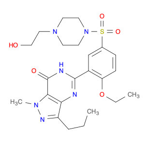 7H-Pyrazolo[4,3-d]pyrimidin-7-one, 5-[2-ethoxy-5-[[4-(2-hydroxyethyl)-1-piperazinyl]sulfonyl]pheny…