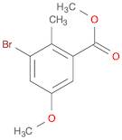 Benzoic acid, 3-bromo-5-methoxy-2-methyl-, methyl ester