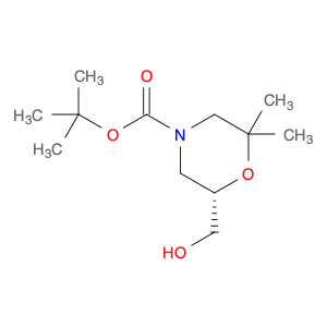 4-Morpholinecarboxylic acid, 6-(hydroxymethyl)-2,2-dimethyl-, 1,1-dimethylethyl ester, (6S)-