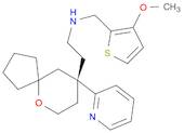 6-Oxaspiro[4.5]decane-9-ethanamine, N-[(3-methoxy-2-thienyl)methyl]-9-(2-pyridinyl)-, (9R)-