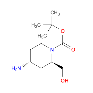 1-Piperidinecarboxylic acid, 4-amino-2-(hydroxymethyl)-, 1,1-dimethylethyl ester, (2R,4R)-rel-