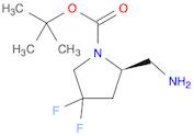 1-Pyrrolidinecarboxylic acid, 2-(aminomethyl)-4,4-difluoro-, 1,1-dimethylethyl ester, (2R)-