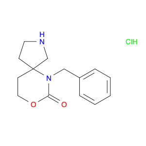 8-Oxa-2,6-diazaspiro[4.5]decan-7-one, 6-(phenylmethyl)-, hydrochloride (1:1)