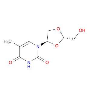 2,4(1H,3H)-Pyrimidinedione, 1-[2-(hydroxymethyl)-1,3-dioxolan-4-yl]-5-methyl-, (2S-trans)- (9CI)