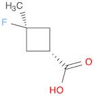 Cyclobutanecarboxylic acid, 3-fluoro-3-methyl-, trans-