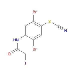 Thiocyanic acid, 2,5-dibromo-4-[(2-iodoacetyl)amino]phenyl ester