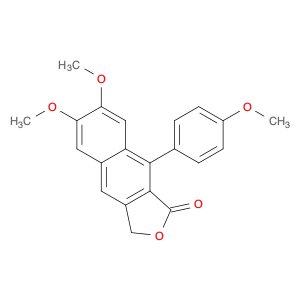 Naphtho[2,3-c]furan-1(3H)-one, 6,7-dimethoxy-9-(4-methoxyphenyl)-