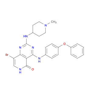 Pyrido[4,3-d]pyrimidin-5(6H)-one, 8-bromo-2-[(1-methyl-4-piperidinyl)amino]-4-[(4-phenoxyphenyl)am…