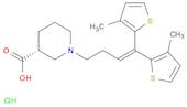 3-Piperidinecarboxylic acid, 1-[4,4-bis(3-methyl-2-thienyl)-3-buten-1-yl]-, hydrochloride (1:1), (…