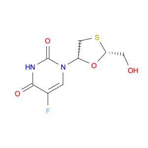 2,4(1H,3H)-Pyrimidinedione, 5-fluoro-1-[(2R,5S)-2-(hydroxymethyl)-1,3-oxathiolan-5-yl]-