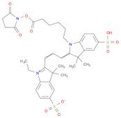 3H-Indolium, 2-[3-[1-[6-[(2,5-dioxo-1-pyrrolidinyl)oxy]-6-oxohexyl]-1,3-dihydro-3,3-dimethyl-5-sul…