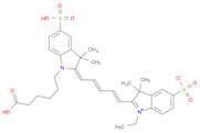 3H-Indolium, 2-[5-[1-(5-carboxypentyl)-1,3-dihydro-3,3-dimethyl-5-sulfo-2H-indol-2-ylidene]-1,3-...