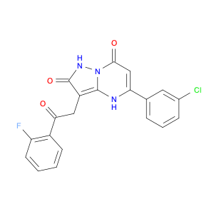 Pyrazolo[1,5-a]pyrimidine-2,7(1H,4H)-dione, 5-(3-chlorophenyl)-3-[2-(2-fluorophenyl)-2-oxoethyl]-