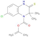 1(2H)-Quinoxalinecarboxylic acid, 7-chloro-3,4-dihydro-2,2-dimethyl-3-thioxo-, 1-methylethenyl est…