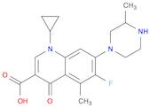 3-Quinolinecarboxylic acid, 1-cyclopropyl-6-fluoro-1,4-dihydro-5-methyl-7-(3-methyl-1-piperazinyl)…