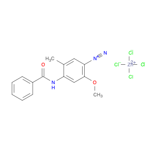 Benzenediazonium, 4-(benzoylamino)-2-methoxy-5-methyl-, (T-4)-tetrachlorozincate(2-) (2:1)