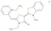 Pyridinium, 1-ethyl-2-[[3-ethyl-5-(3-methyl-2(3H)-benzothiazolylidene)-4-oxo-2-thiazolidinyliden...