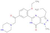 7H-Pyrazolo[4,3-d]pyrimidin-7-one, 5-[2-ethoxy-5-[2-(1-piperazinyl)acetyl]phenyl]-1,6-dihydro-1-me…