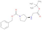 1-Pyrrolidinecarboxylic acid, 3-[[(1,1-dimethylethoxy)carbonyl]methylamino]-, phenylmethyl ester, …