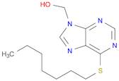 9H-Purine-9-methanol, 6-(heptylthio)-