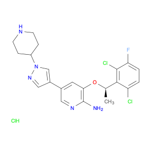 2-Pyridinamine, 3-[(1R)-1-(2,6-dichloro-3-fluorophenyl)ethoxy]-5-[1-(4-piperidinyl)-1H-pyrazol-4-y…