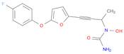 Urea, N-[3-[5-(4-fluorophenoxy)-2-furanyl]-1-methyl-2-propyn-1-yl]-N-hydroxy-