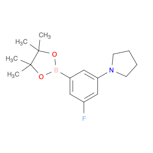 Pyrrolidine, 1-[3-fluoro-5-(4,4,5,5-tetramethyl-1,3,2-dioxaborolan-2-yl)phenyl]-