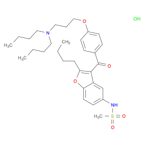 Methanesulfonamide, N-[2-butyl-3-[4-[3-(dibutylamino)propoxy]benzoyl]-5-benzofuranyl]-, hydrochlor…