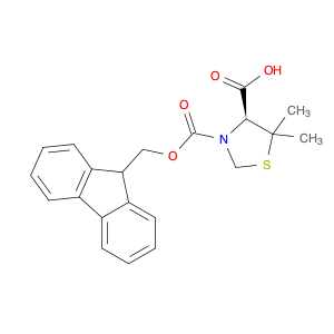 3,4-Thiazolidinedicarboxylic acid, 5,5-dimethyl-, 3-(9H-fluoren-9-ylmethyl) ester, (S)- (9CI)