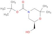 4-Morpholinecarboxylic acid, 6-(hydroxymethyl)-2,2-dimethyl-, 1,1-dimethylethyl ester, (6R)-