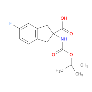 1H-Indene-2-carboxylic acid, 2-[[(1,1-dimethylethoxy)carbonyl]amino]-5-fluoro-2,3-dihydro-