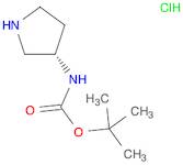 Carbamic acid, N-(3S)-3-pyrrolidinyl-, 1,1-dimethylethyl ester, hydrochloride (1:1)