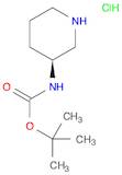 Carbamic acid, N-(3S)-3-piperidinyl-, 1,1-dimethylethyl ester, hydrochloride (1:1)