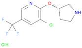 Pyridine, 3-chloro-2-[(3S)-3-pyrrolidinyloxy]-5-(trifluoromethyl)-, hydrochloride (1:1)