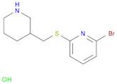 Pyridine, 2-bromo-6-[(3-piperidinylmethyl)thio]-, hydrochloride (1:1)