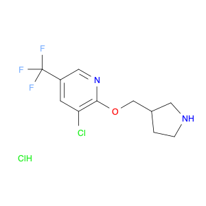 Pyridine, 3-chloro-2-(3-pyrrolidinylmethoxy)-5-(trifluoromethyl)-, hydrochloride (1:1)