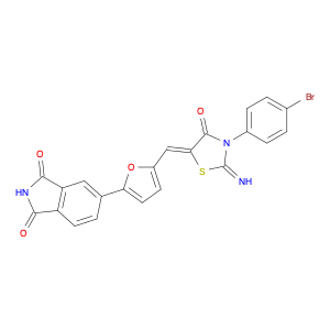 1H-Isoindole-1,3(2H)-dione, 5-[5-[[(5Z)-3-(4-bromophenyl)-2-imino-4-oxo-5-thiazolidinylidene]methy…