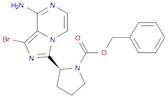 1-Pyrrolidinecarboxylic acid, 2-(8-amino-1-bromoimidazo[1,5-a]pyrazin-3-yl)-, phenylmethyl ester...