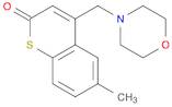 2H-1-Benzothiopyran-2-one, 6-methyl-4-(4-morpholinylmethyl)-